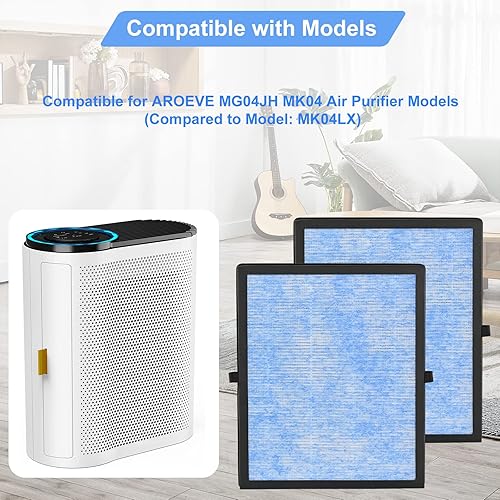 Miniatura 2 de Paquete de 3 filtros de aire MK04 H13 Ture de repuesto para purificador de aire AROEVE MK04 MG04JH 3 etapas H13 Ture HEPA Filtro de repuesto
