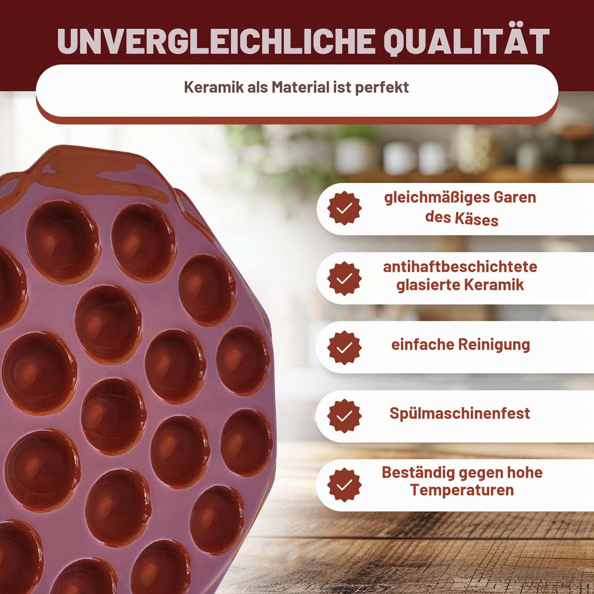 Provolonera Provolera Schmelzkäse aus Terrakotta, 19 Mulden, Grill, Mikrowelle, Käse und Schnecken. Zum Grillen, BBQ, zum Essen oder Abendessen. Provoleta Provolera