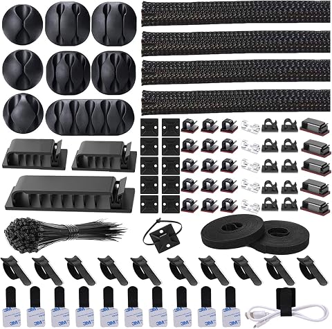 N NOROCME 192-Piece Cable Management Kit