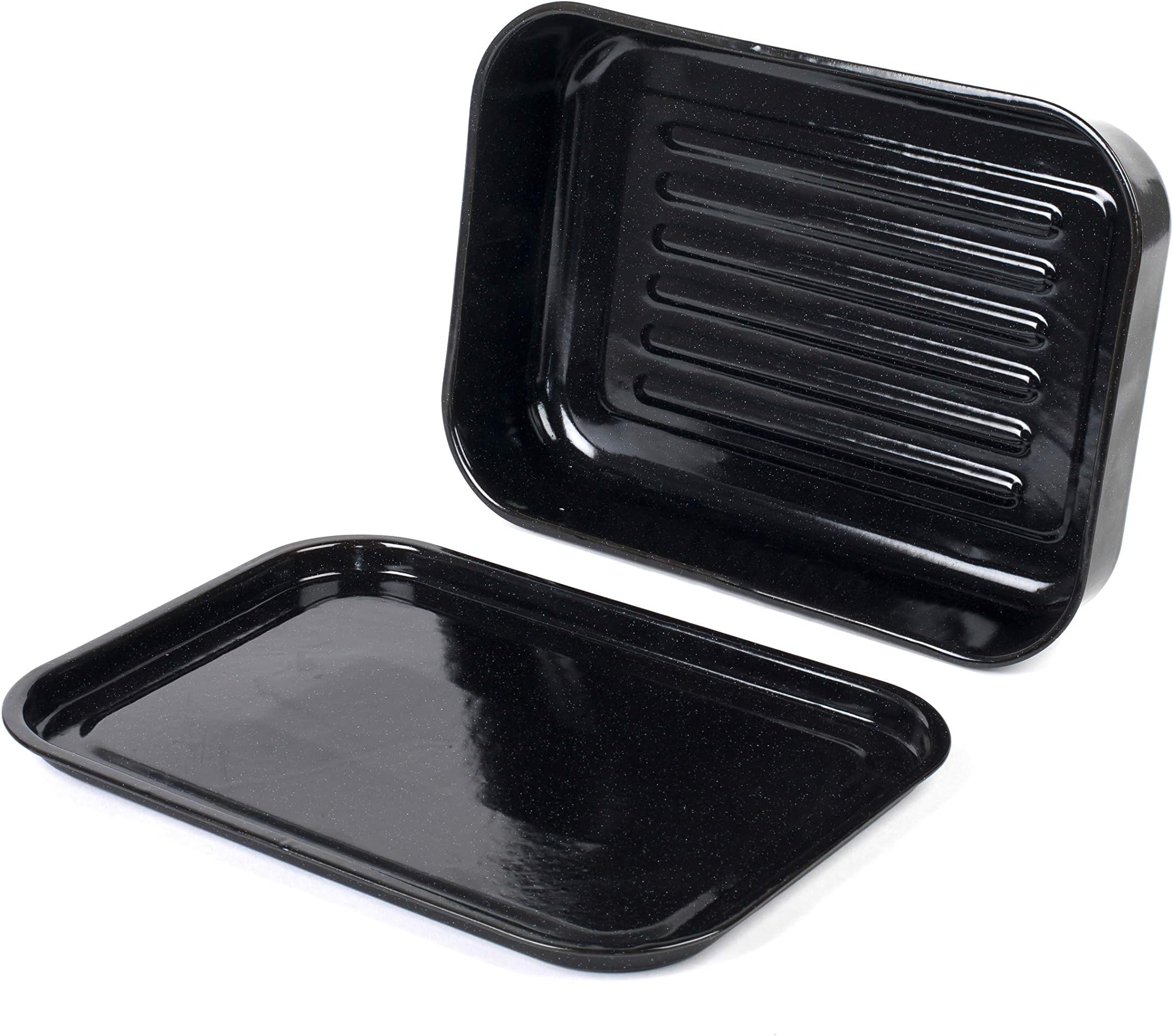 Russell Hobbs COMBO-2132 Romano Vitreous Enamel Deep Roaster and Baking Tray Set