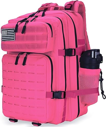 Miniatura 21 de Mochila táctica militar 45L/25L Paquete de asalto de 3 días Molle Daypack Mochila de senderismo para hombres y mujeres, Verde, 45 L, Mochilas de