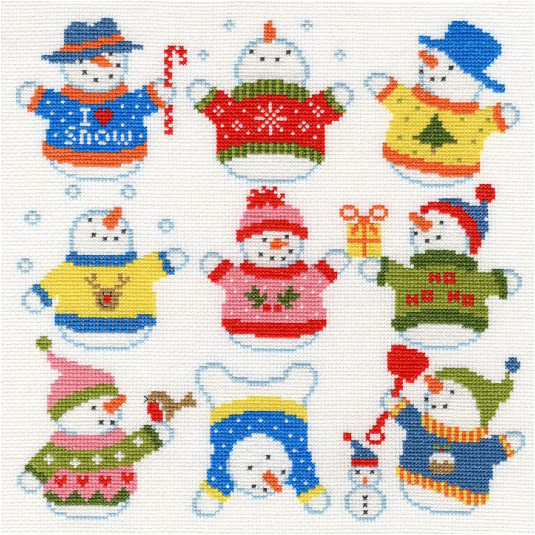Bothy Threads Cross Stitch Kit - Slightly Dotty Snowman