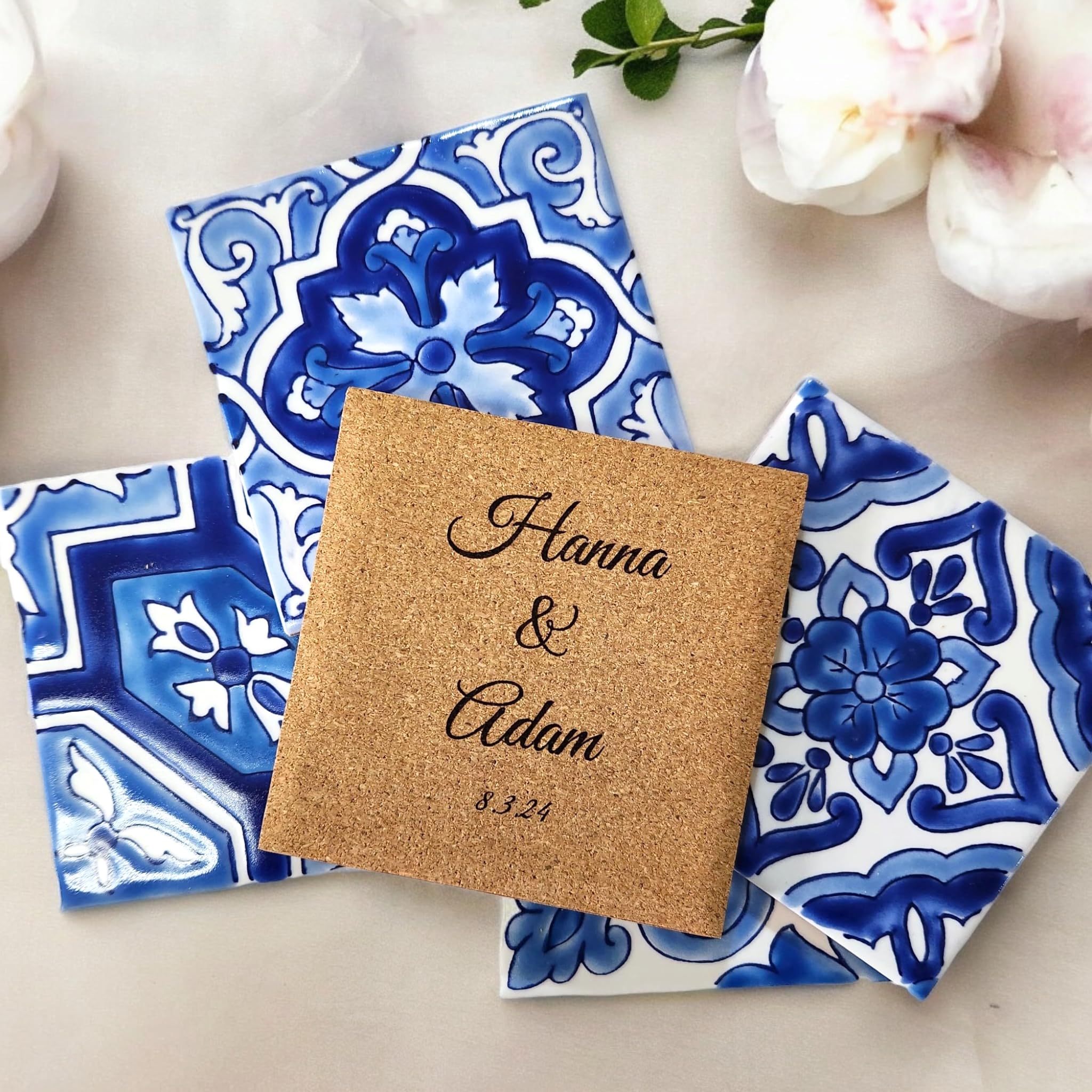 Amazon.com: Personalized Hand-Painted Ceramic Tile 4x4