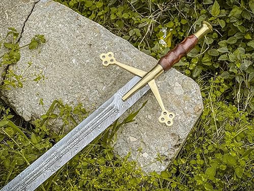 Miniatura 2 de Espada escocés Claymore de Damasco hecha a mano personalizada para batalla