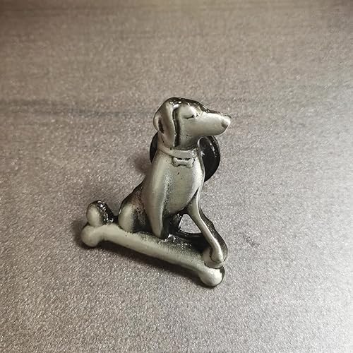 Miniatura 6 de Paquete de 6 perillas metálicas para armario de perro y hueso para mascotas, para armario, cajón, aparador, puerta, manijas de un solo agujero