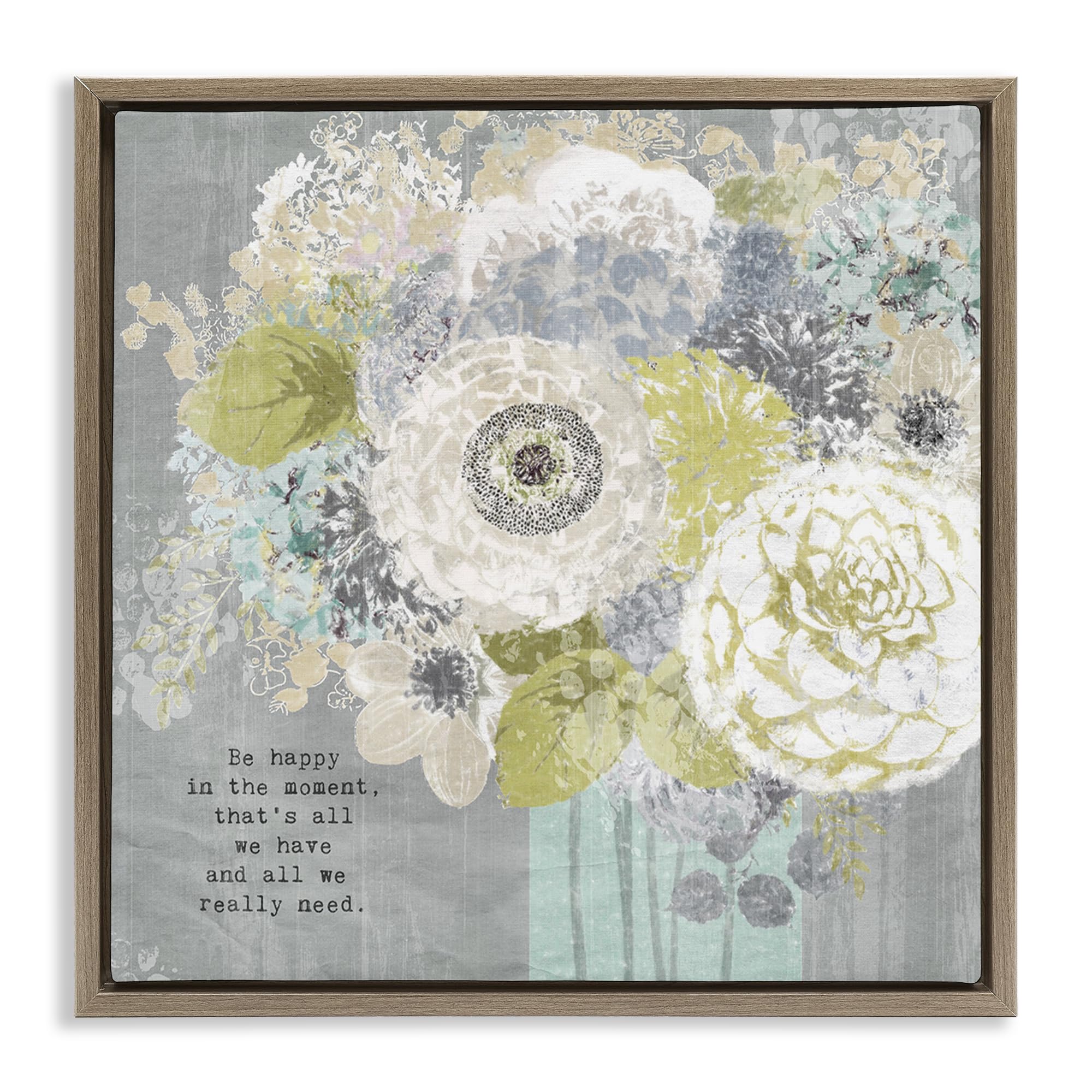 'Happy In The Moment'| Floating Frame Canvas Art