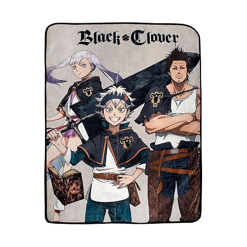 Black Clover Plush Throw Blanket | Super Soft Fleece Blanket,