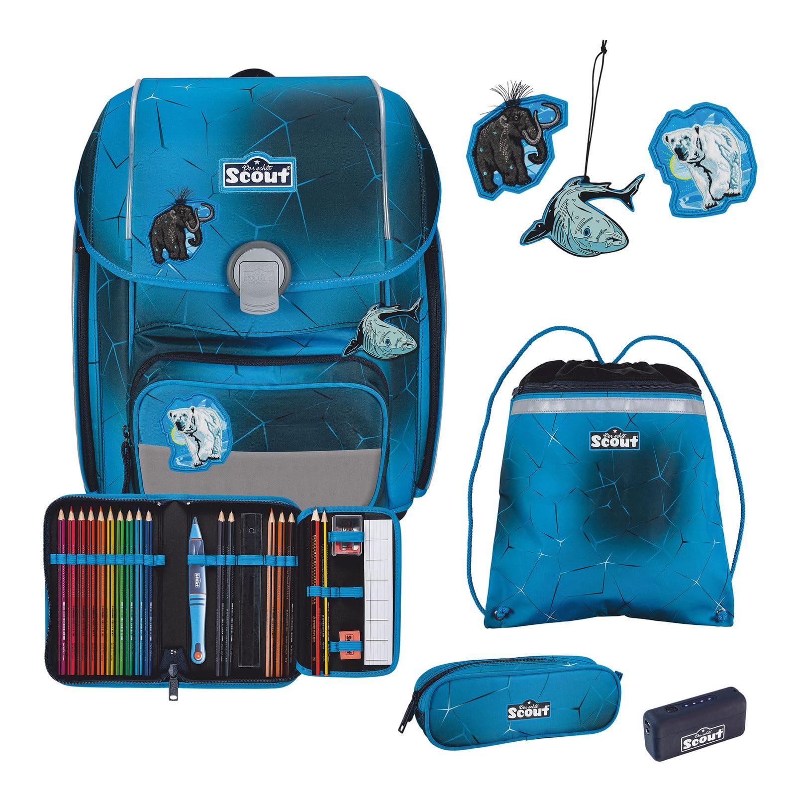 SCOUT Safety Light Genius Set 5-teilig Polar Blue