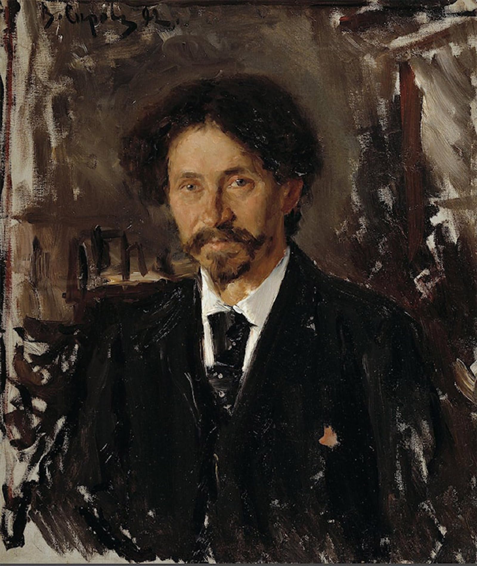Posteriik No Frame Famous Animal Posters Vintage Picture Portrait Of The Artist Ilya Repin By Valentin Alexandrovich Serov Modern Wall Decor For Home Decor 60X90cm