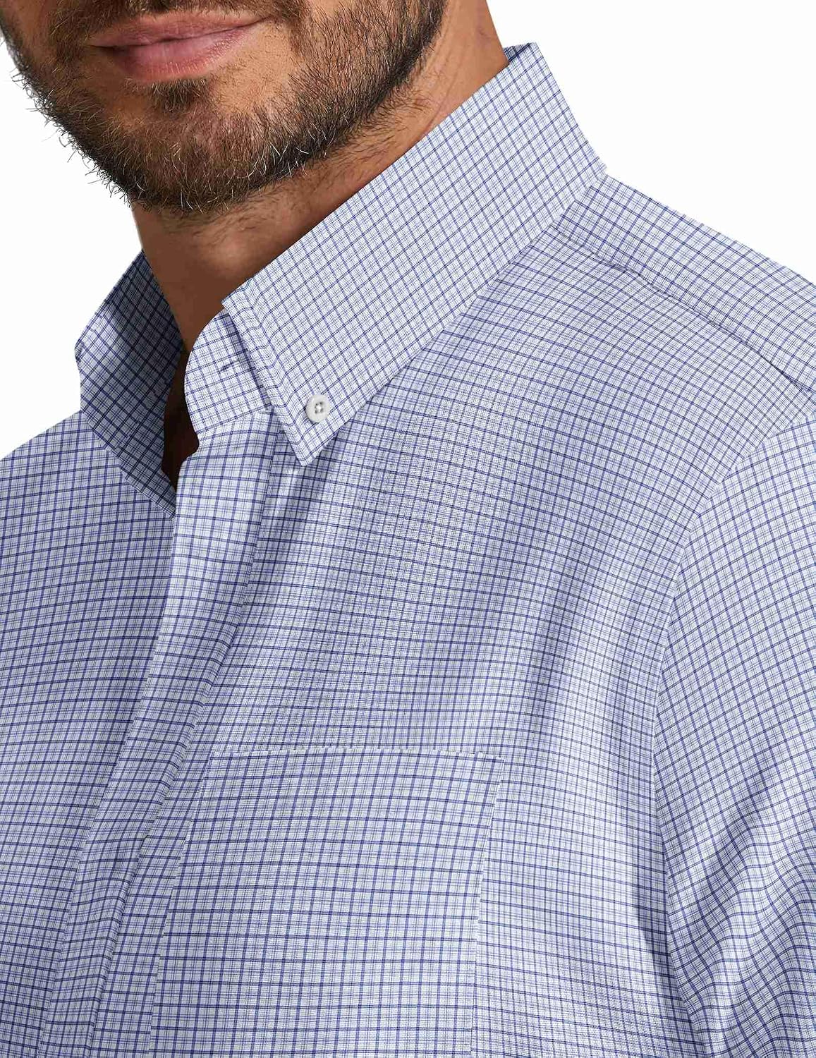 COOFANDY Men's Short Sleeve Oxford Shirt Casual Button Down Shirts Summer Untucked Dress Shirt with Pocket