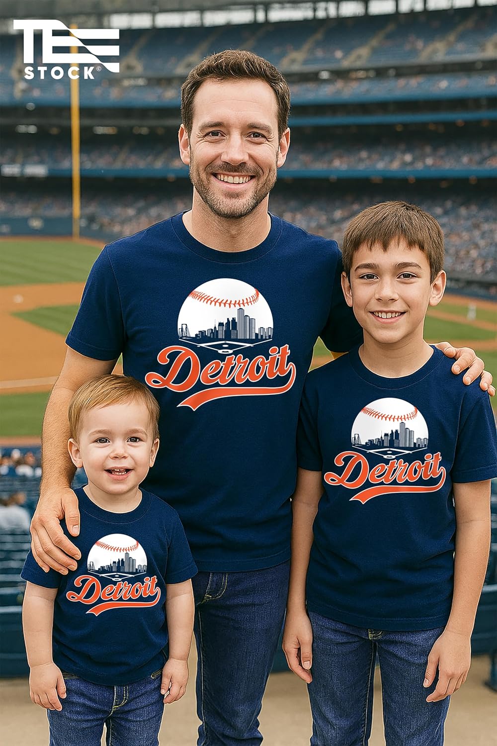 Baseball Shirt Fan Cityscape T-Shirt with Urban Skyline Graphic - Image 2