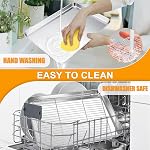 Homikit Quarter Sheet with Rack (1 Pan + 1 Rack), 9x13 Stainless Steel Baking Pan with Wire Cooling Rack for Toaster Oven Roasting, Metal Bacon Cookie Trays Nonstick & Rust Free, Dishwasher Safe