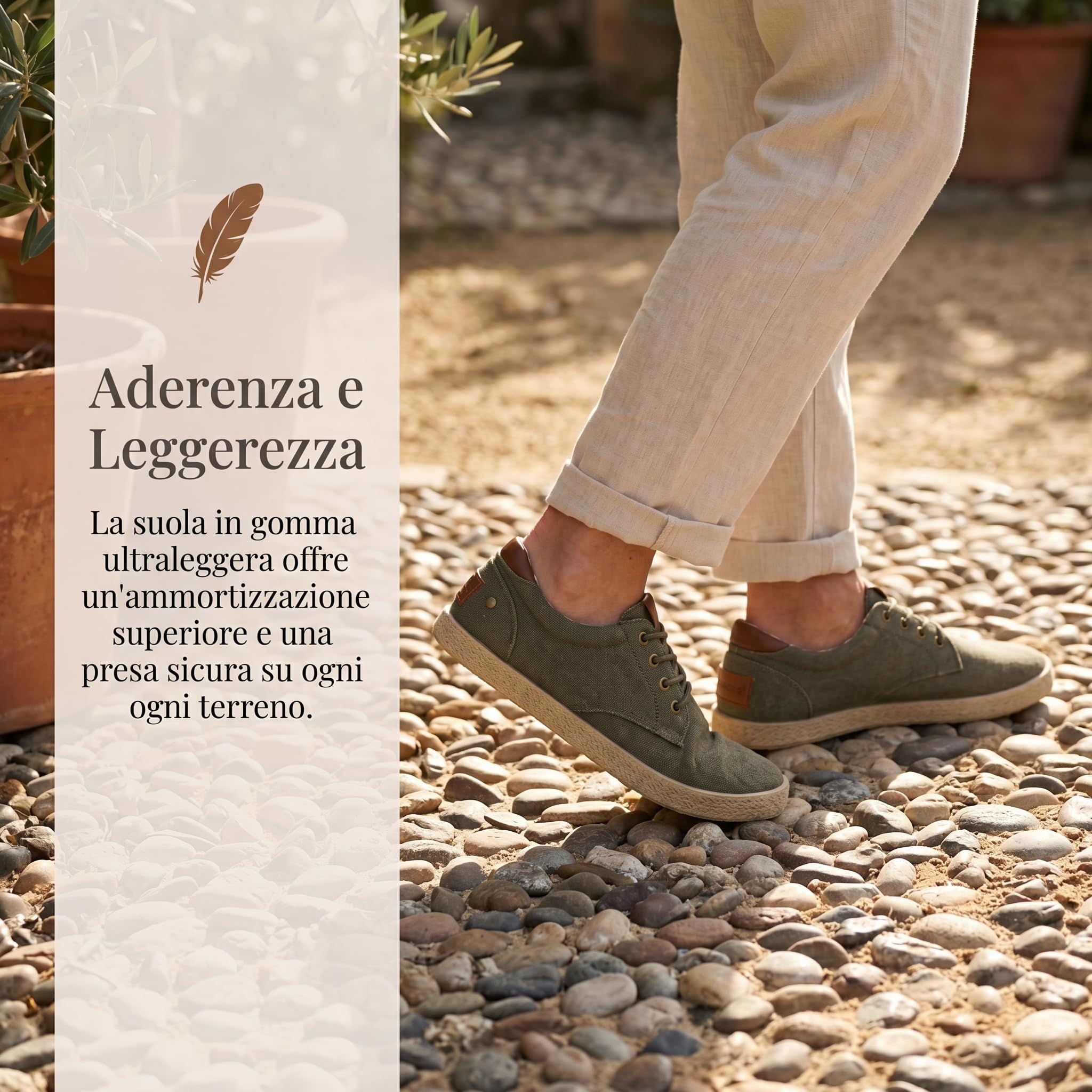GLAMORA Espadrilles - Scarpe da uomo con lacci, effetto lino, vintage, effetto vintage, in tela, leggere, traspiranti, estive, per il tempo libero, scarpe piatte, comfort, antiscivolo, suola
