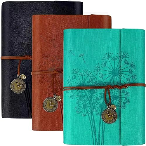 Cuaderno de cuero diario de viaje recargable para mujeres y niñas diarios vintage para escribir carpeta A5 cuaderno de bocetos en blanco con disponible en Yaxa Guatemala