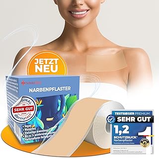 Schutzblick® Premium Narbenpflaster - Silikonpflaster für Narben 4x300cm - Heilung für C-Sektion, Operationen, Verbrennung...