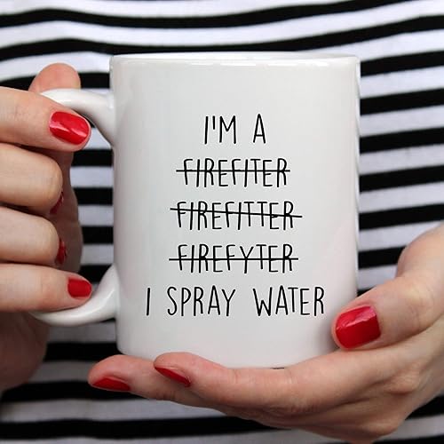 Miniatura 10 de YouNique Designs Taza de bombero, 11 onzas, regalos de bombero para hombres, divertidas tazas de bombero, taza de bombero para hombres y mujeres,