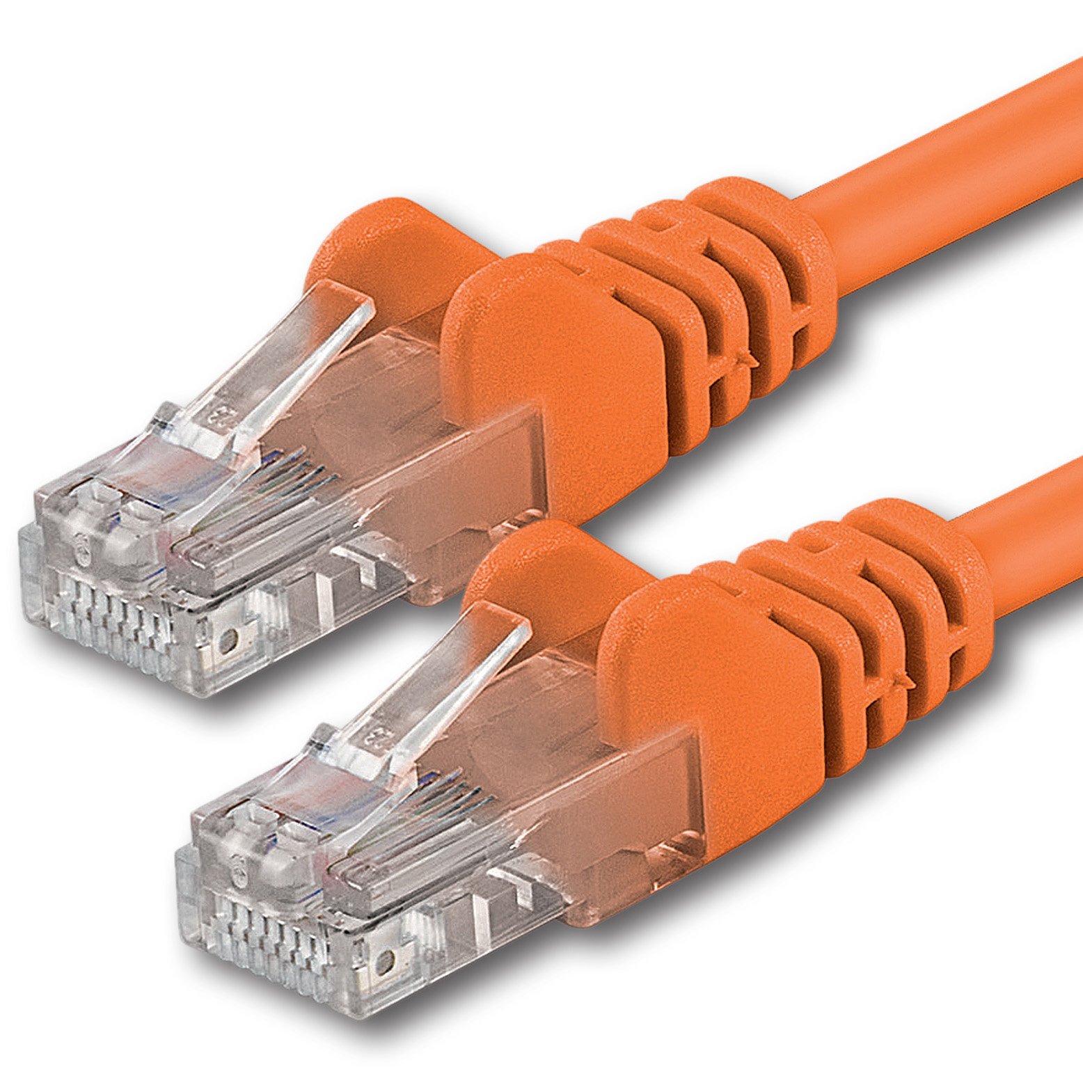 1aTTack.de 2m - orange - 1 Stück - CAT.6 CAT6 Ethernet-Lan-Netzwerk-Kabel 1000 Mbit/s Patchkabel