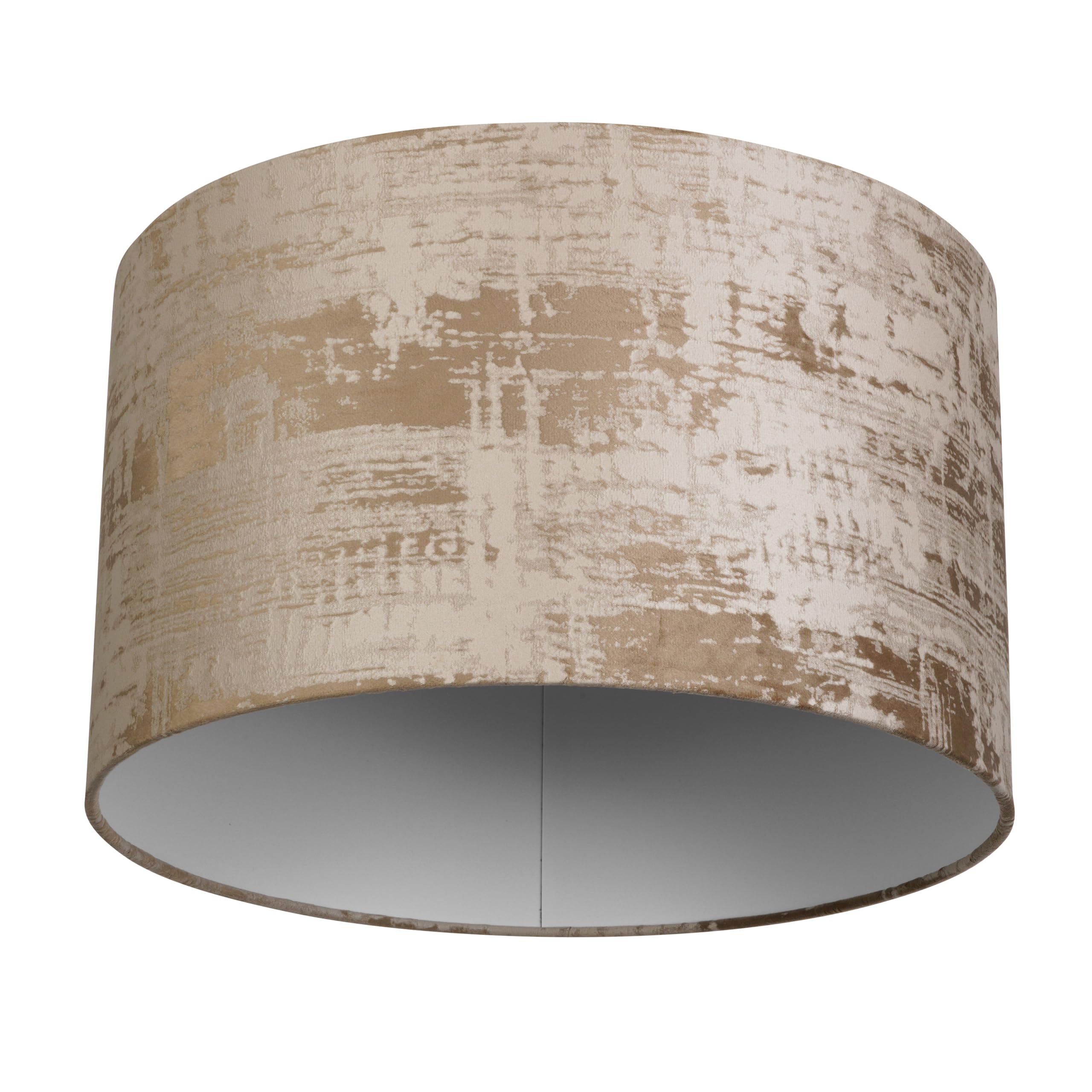 REV Okrągły klosz w stylu vintage wysokiej jakości bawełna, średnica 42 cm, zamiennik abażuru do lampy wiszącej i stojącej, oprawka E27, kolor taupe