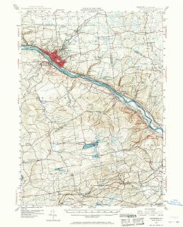 YellowMaps Amsterdam NY topo map, 1:62500 Scale, 15 X 15 Minute, Historical, 1947, Updated 1968, 20.9 x 17.1 in - Paper