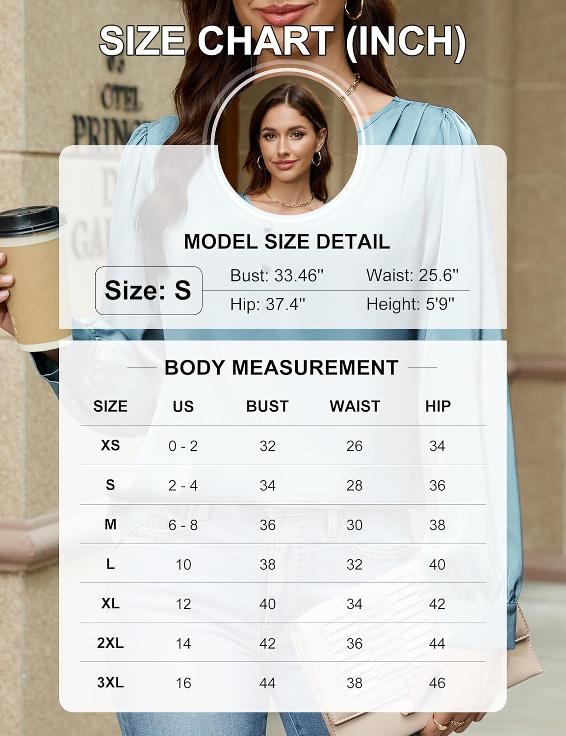 Blooming Jelly Womens Business Casual Outfits Satin Silk Blouses Dressy Long Sleeve Tops Office Work Shirts - Image 6