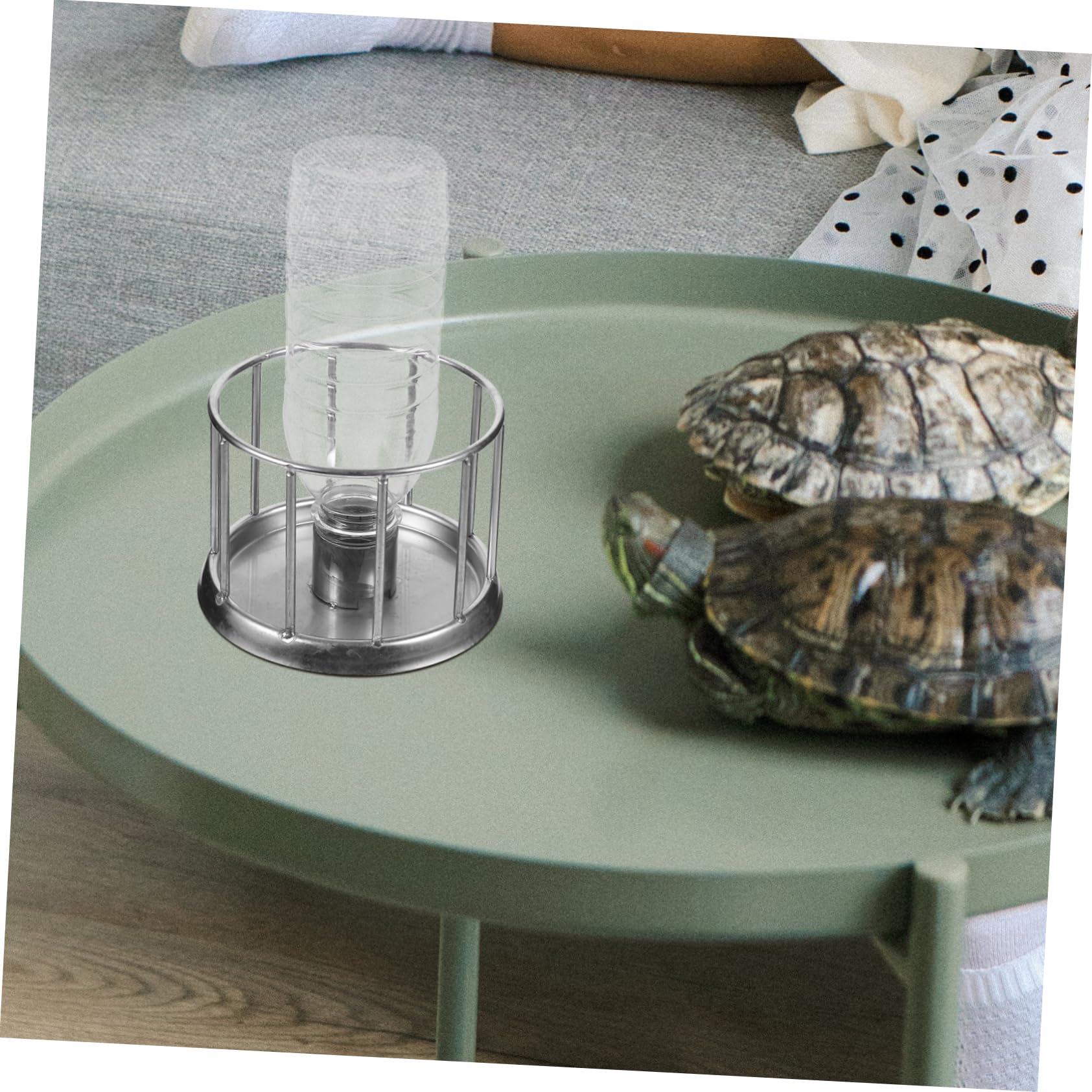 VANZACK 2pezzi Ciotola per Cibo per Rettili Acciaio Inossidabile Accessori per Tartarughe e Lucertole Design Antispruzzo Compatibile con Habitat di Piccole