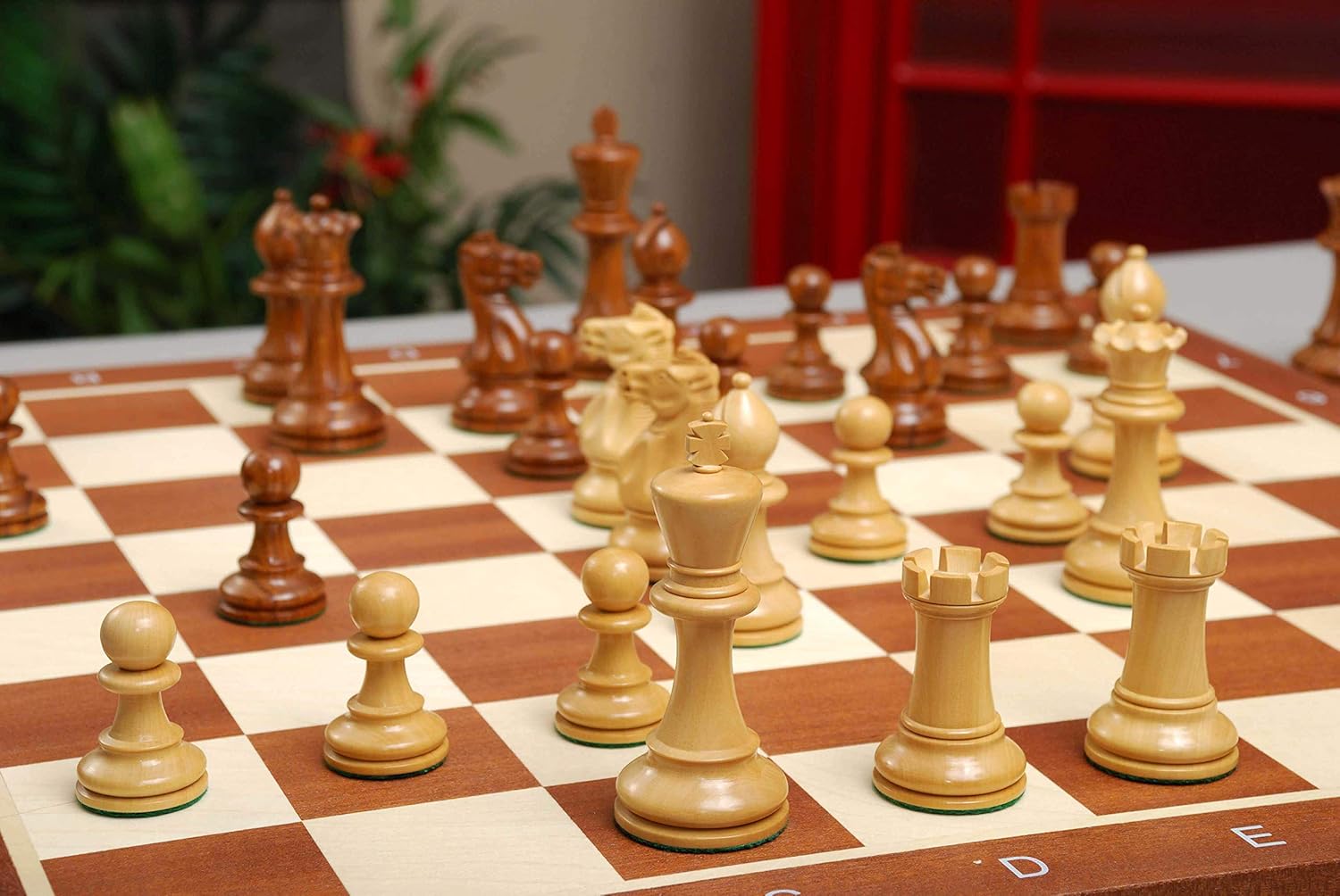 The Grandmaster Series Chess Set - Pieces Only - 4.0" King (Golden Rosewood & Boxwood)