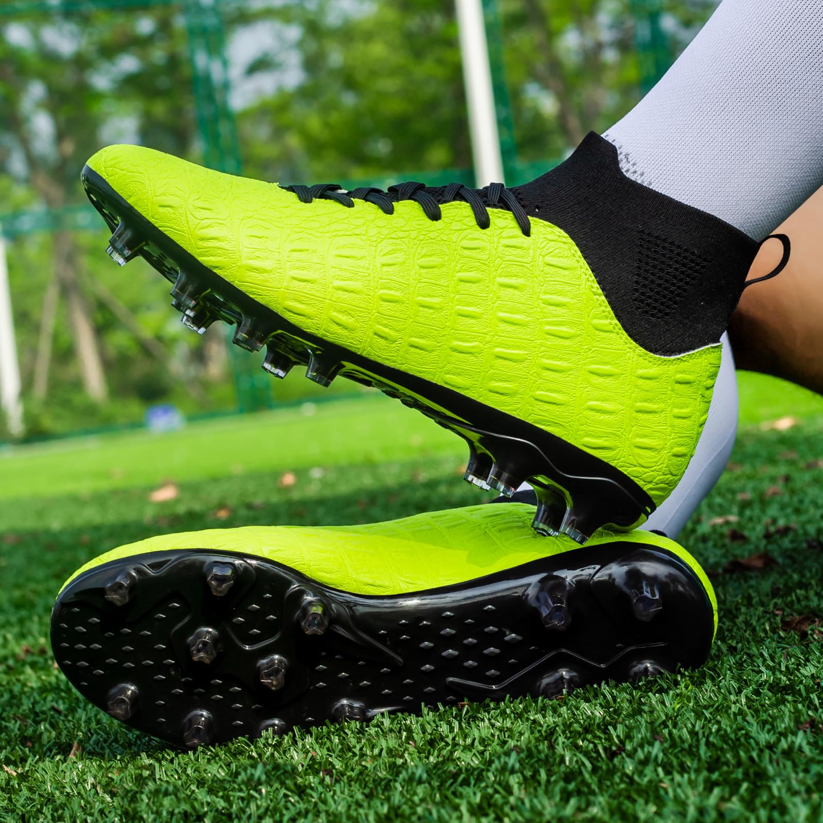 Boys Football Shoes Kids Girls FG/AG Soccer Athletics Training Sport Running Shoes Profession Competition Teenager Indoor Outdoor Cleats Sneakers - 2