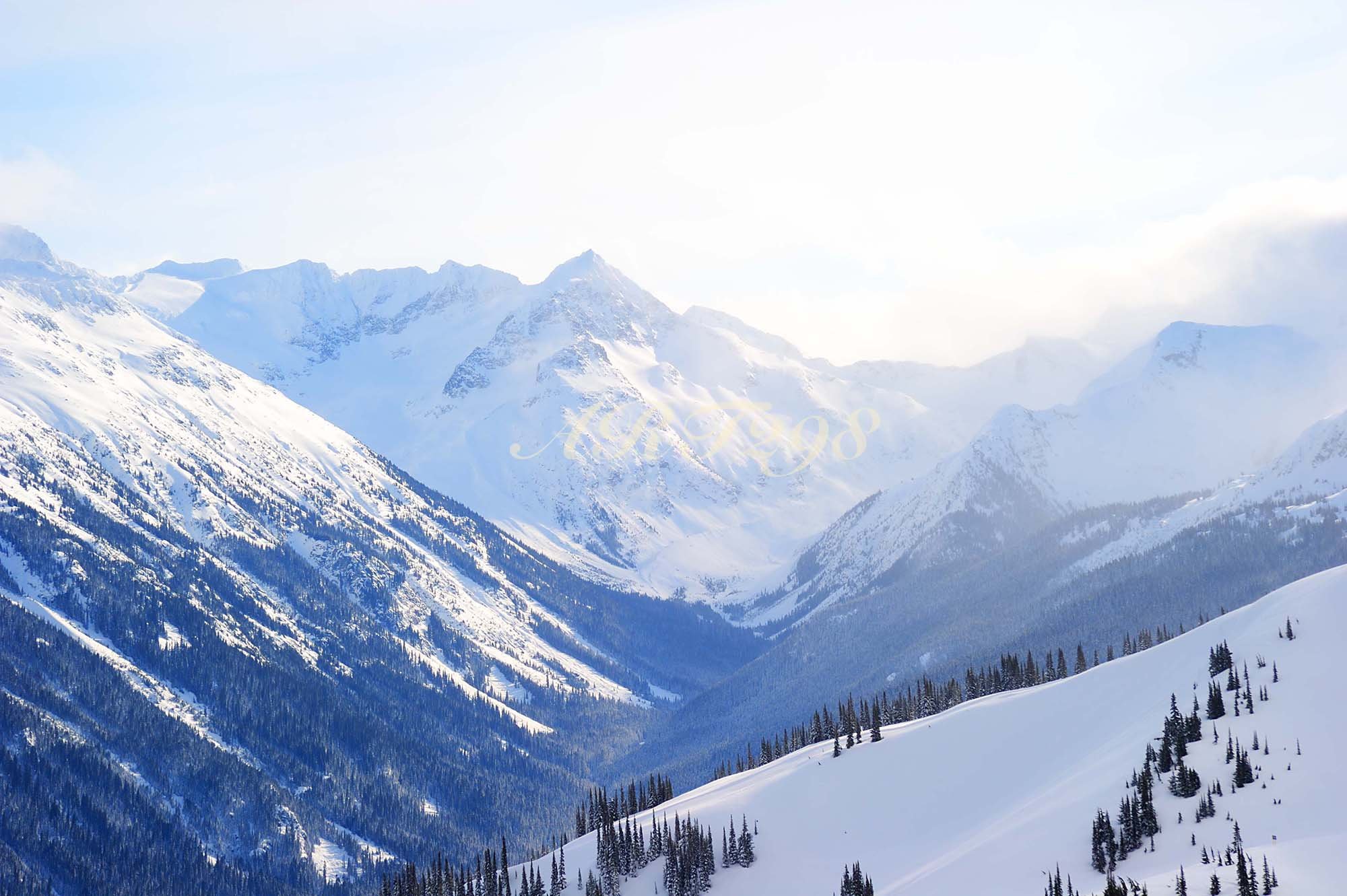 Amazon.co.jp: 風景写真ポスター カナダ ウィスラーの冬景色13 スキー