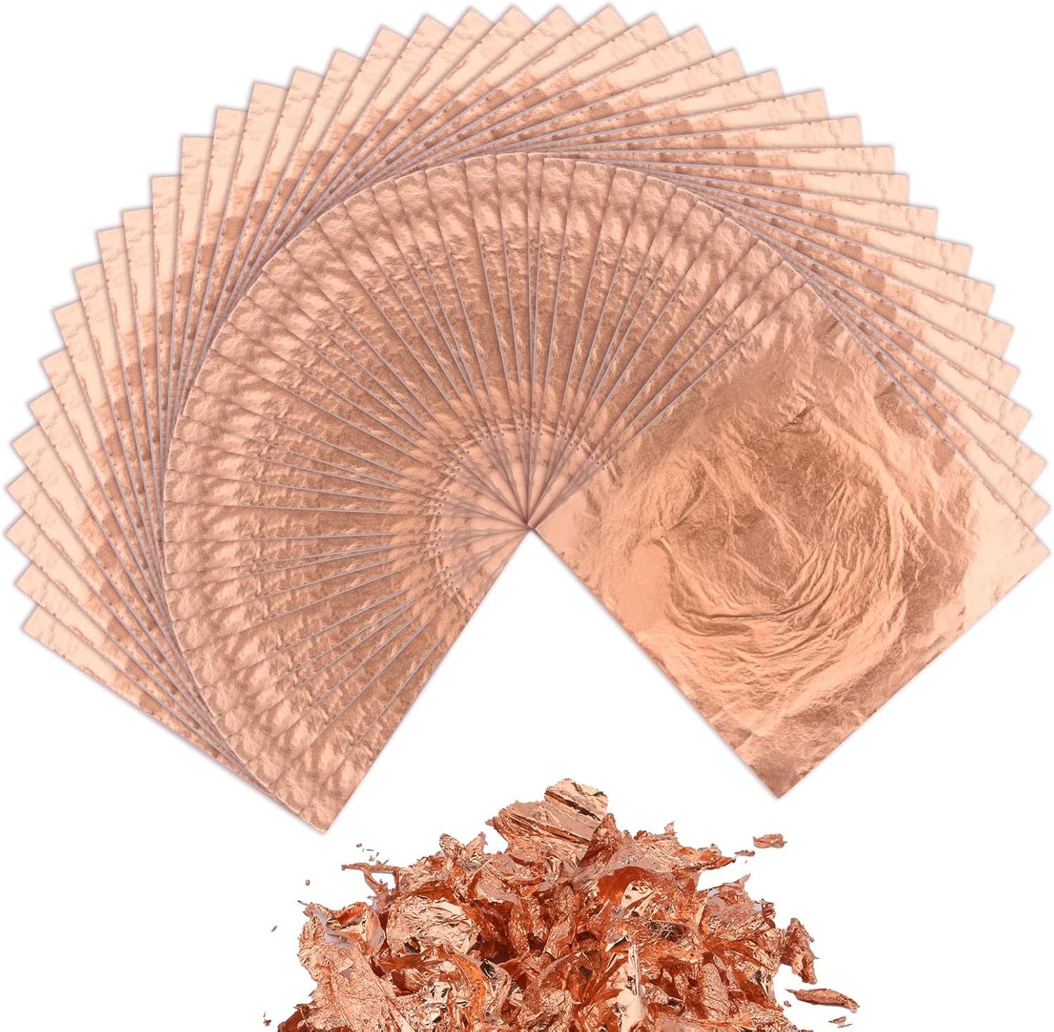 Blattgold Imitation Bastelset - 100 Blätter Gold & Roségold Mit Zubehör