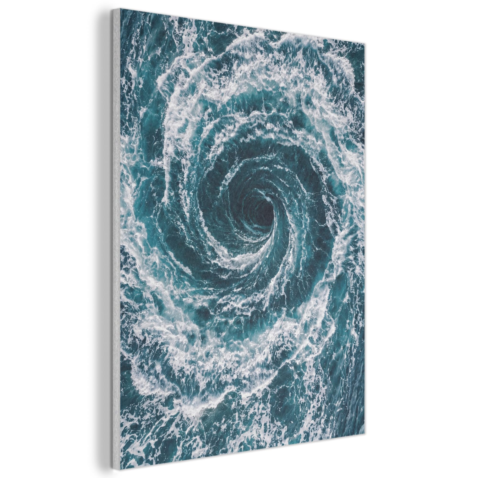 MuchoWow© Felt Panel 70x100 cm House Touch for Living Space Modern Visuals Decoration Wall Art Ocean - Blue - Whirlpool