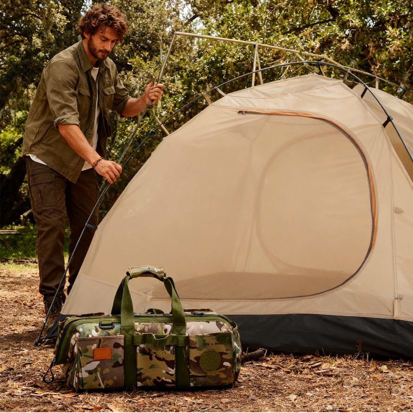 Sac À Sardines De Tente pour Camping Sac pour Pieux De Tente avec Diviseur