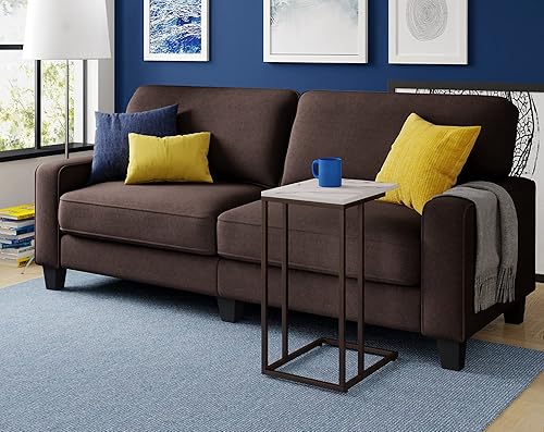 Miniatura 24 de Serta Harton - Mesa C plegable, bandeja expandible para TV, soporte para laptop, moderna de mediados de siglo, mesa auxiliar lateral para sala de