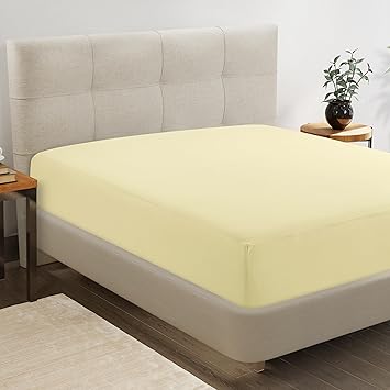 Amazon.com: Lane Linen Queen Fitted Sheet Only - 4 Way Stretch Knitted