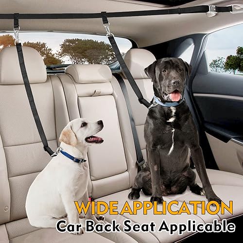 Miniatura 7 de Sistema de correa para perro para cama de camión, correa de amarre para recogida de perro, cinturón de arnés de automóvil para perro, correa de