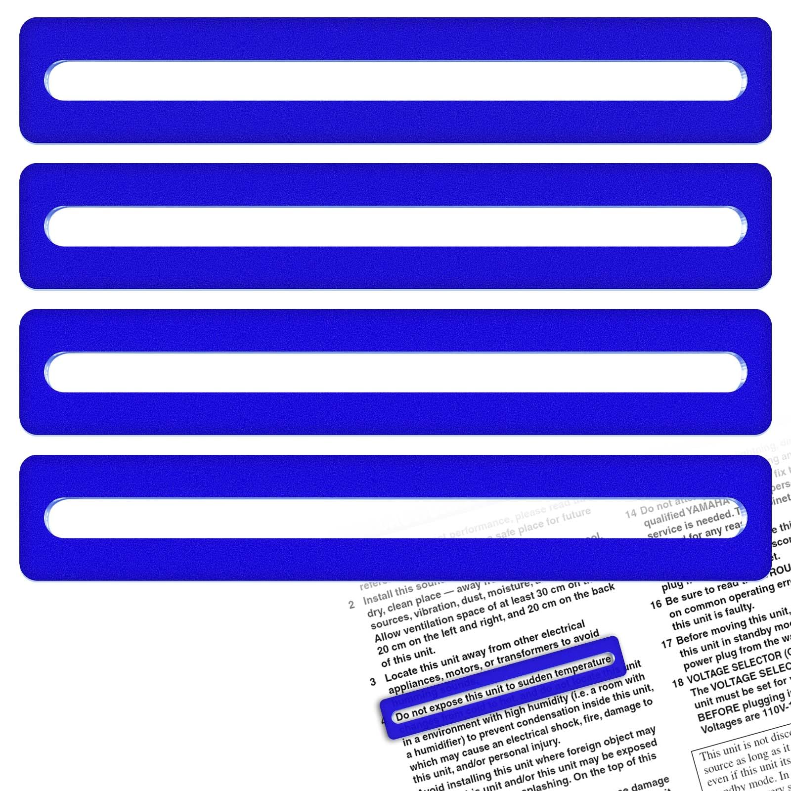 4Pcs Mahjong Line Finder, Mahjong Card Line Guide Bright Acrylic Mahjong Line Reader Tracker Ruler Marker Strips Mahjong Rules Helper Mahjong Accessories Mah Jongg Gifts for Beginner Players?Blue