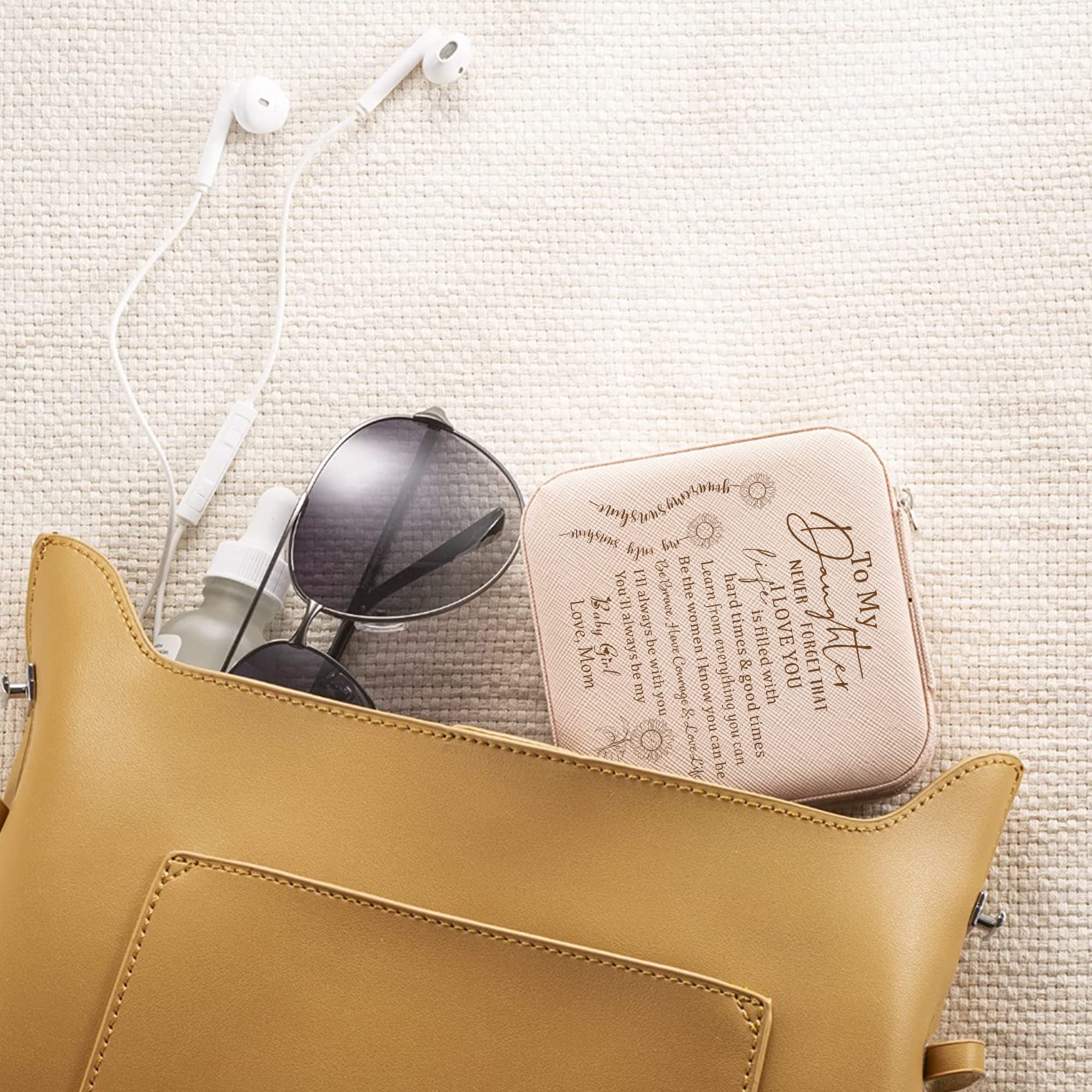 Make-up-Tasche Für Schwiegertochter – Personalisiert Mit „To My Daughter In Law“ – Geschenk Von Schwiegermutter, Für Kosmetik & Reisen