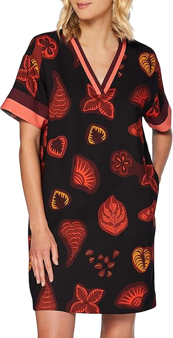 Scotch Soda Damen Bedrucktes V Ausschnitt Kleid Amazon De Bekleidung