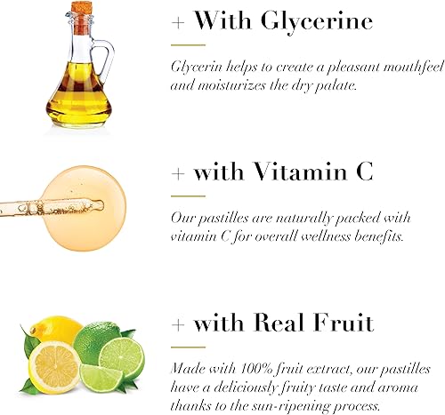 Miniatura 4 de Dr. Doolittle's Pastillas de frutas suaves sin azúcar para voz y garganta, sabor a limón y lima, lata de 2.12 onzas, paquete de aproximadamente 25