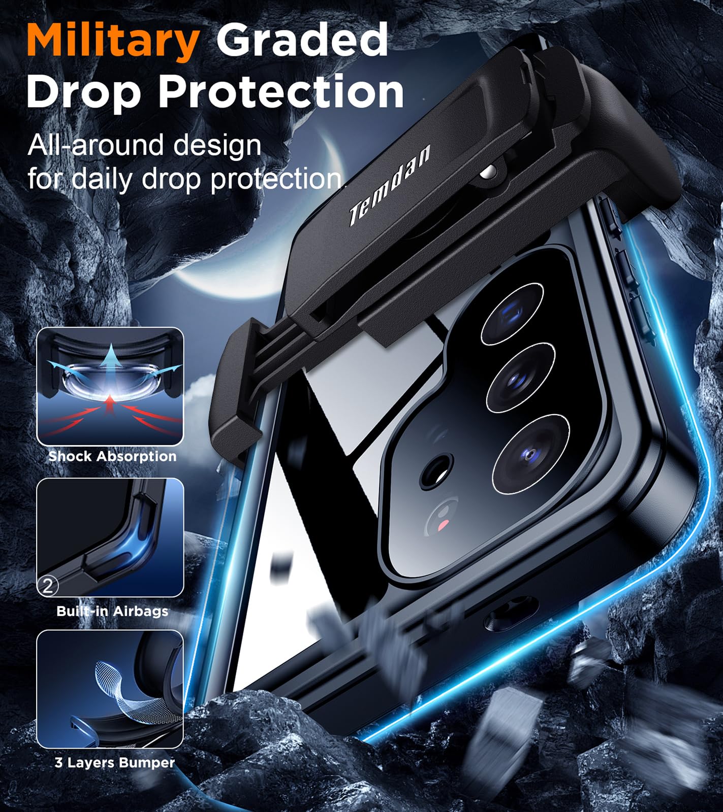 Schutzhülle für Samsung Galaxy S24 Ultra, wasserdicht, mit Gürtelclip, Holster, integriertes Objektiv und Displayschutzfolie, Militärqualität, stoßfest, sturzsicher, Ganzkörper-Handyhülle