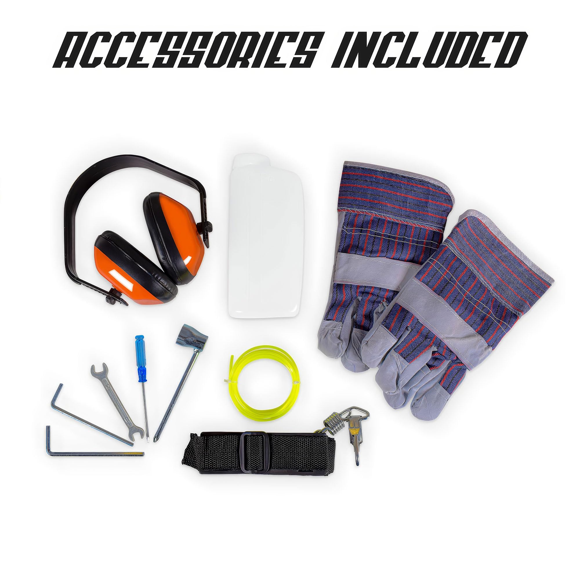 Desbrozadora 6-en-1 Motor 62cc con Cuchillas y Protector de césped Profesional