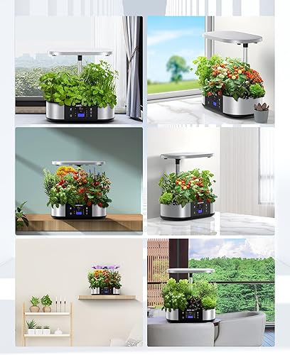 Miniatura 8 de Litake GS1 Lite - Sistema de cultivo hidropónico inteligente de 12 cápsulas para jardín interior con 3 modos de plantación, hasta 30 pulgadas, 120
