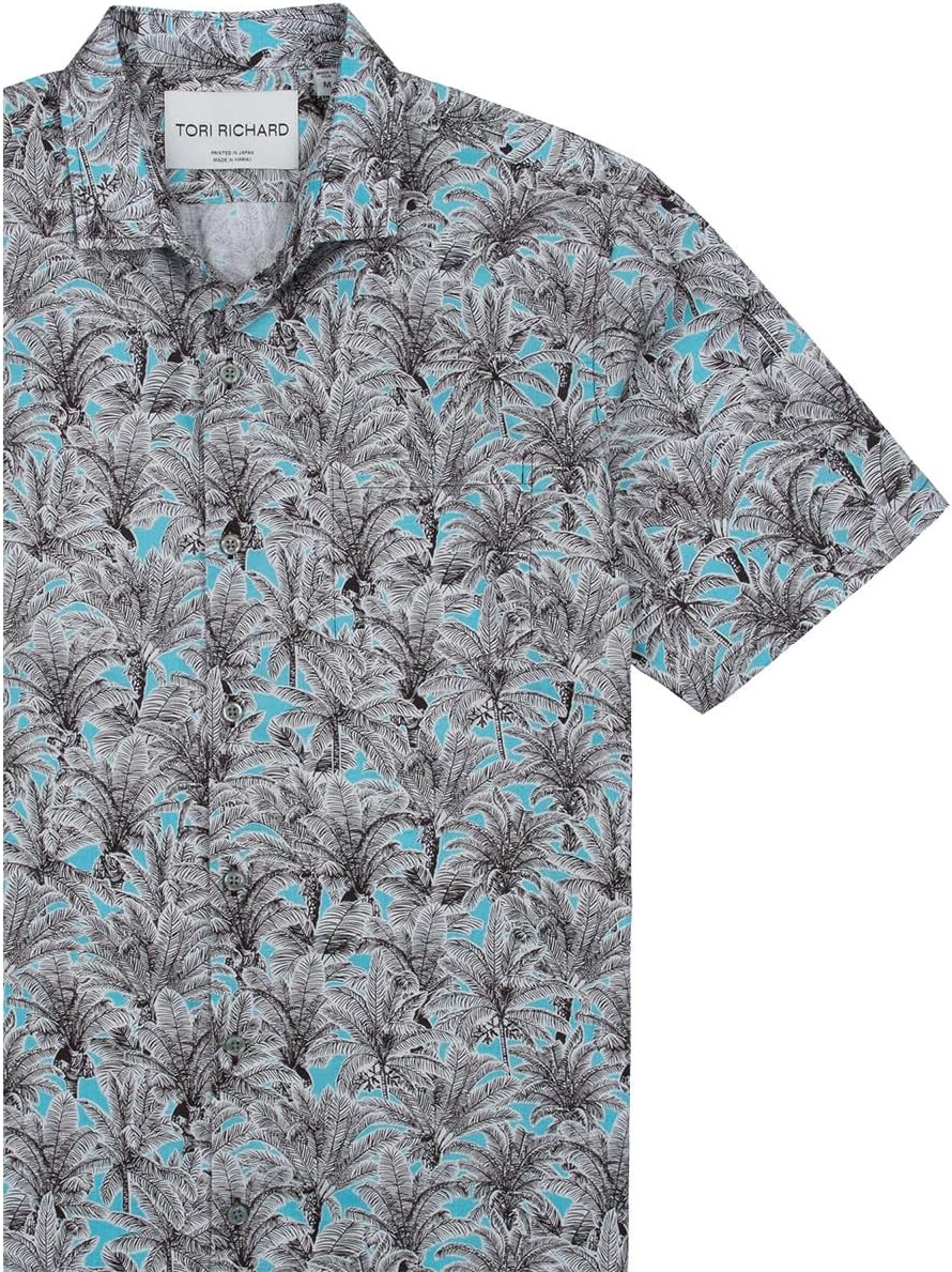 Tori Richard Men's Standing Tall Short Sleeve Cotton Lawn Button Up Shirt - Image 4