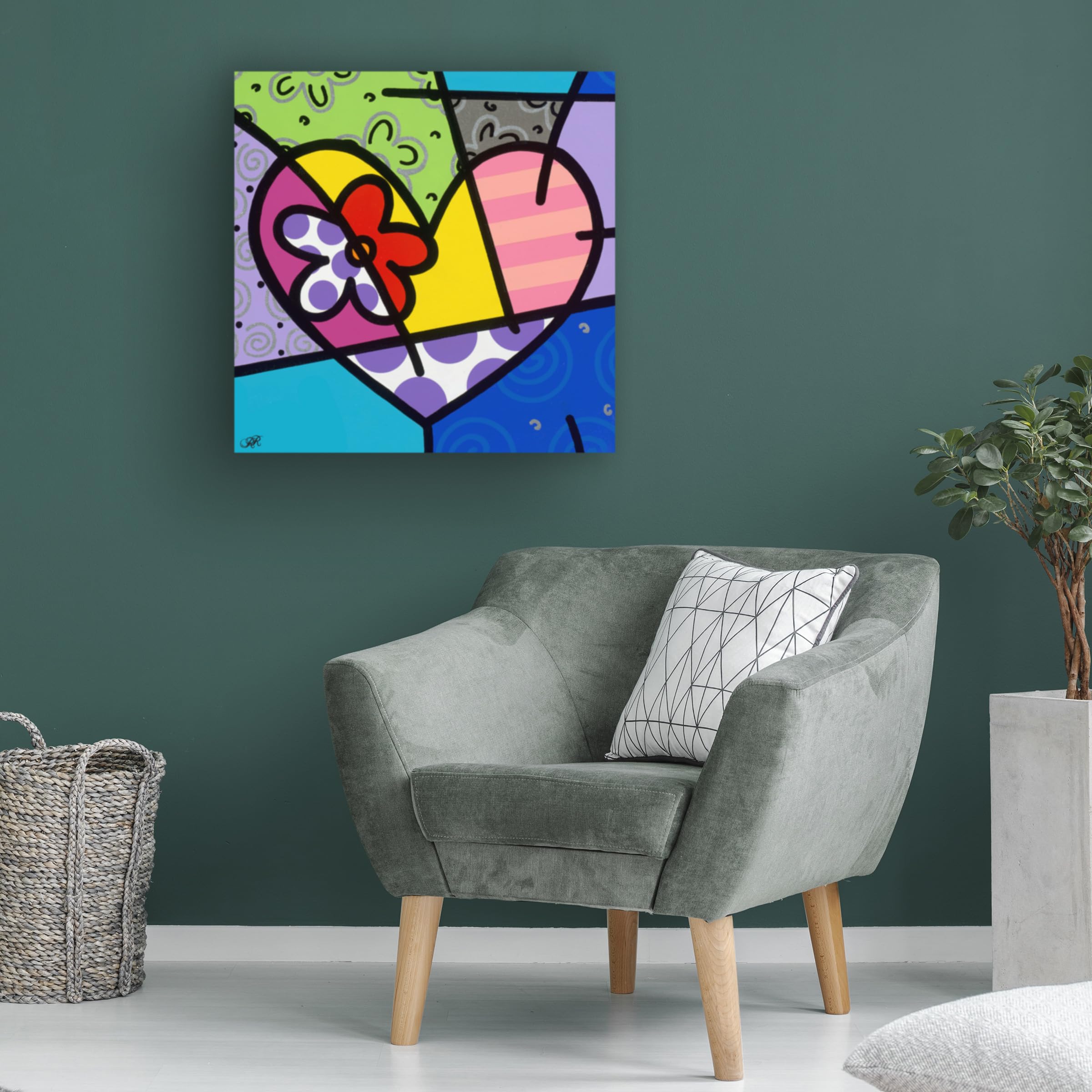 Trademark Fine Art MA0781-C1818GG Big Heart III Paintings Artwork