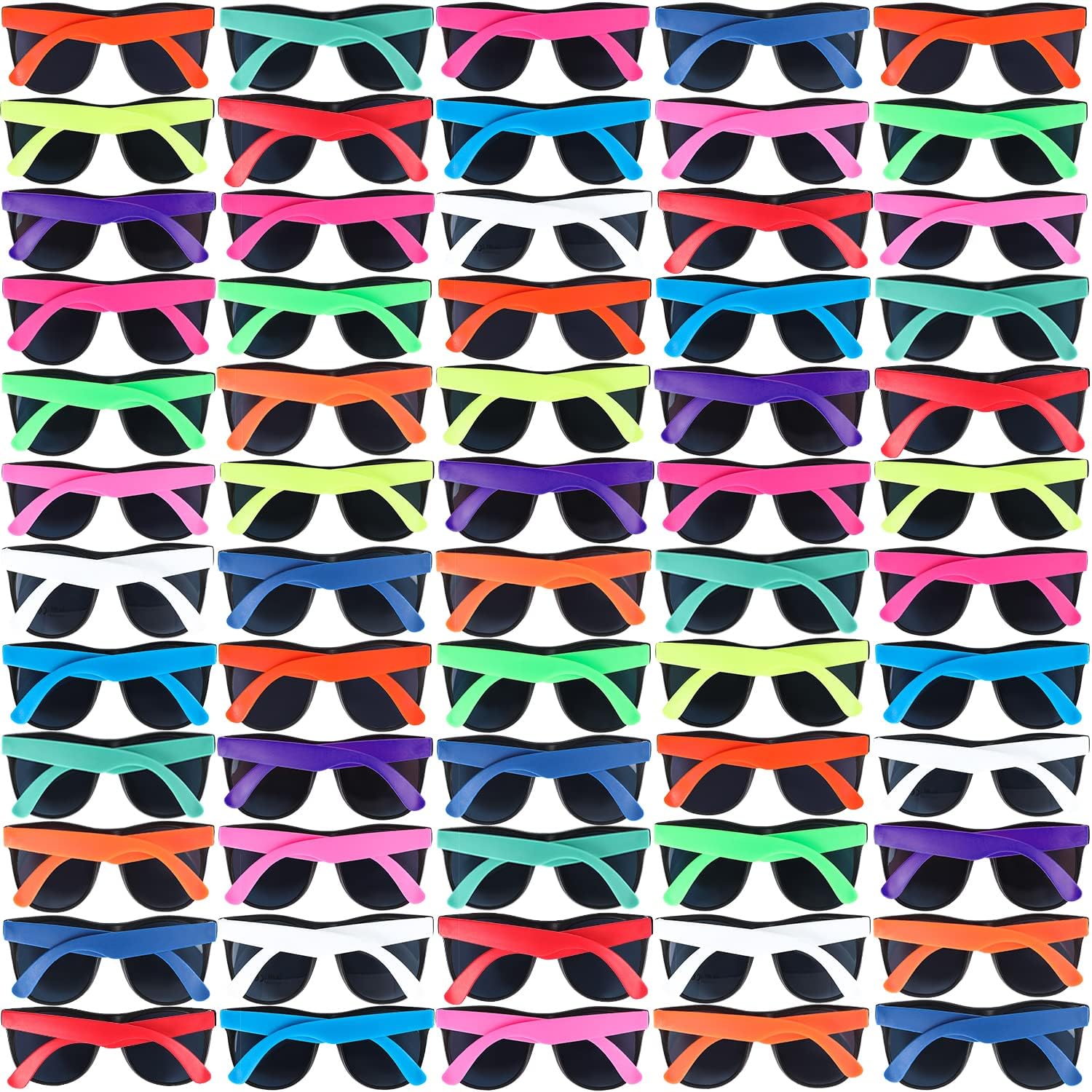60 Pack Sunglasses Bulk for Party favors,12 Neon Sun Glasses with UV400 Protection,Great Gift for Pool &Beach Party,Birthday,Goody Bag Filler,Outdoor Party Supplies for Teens Adults