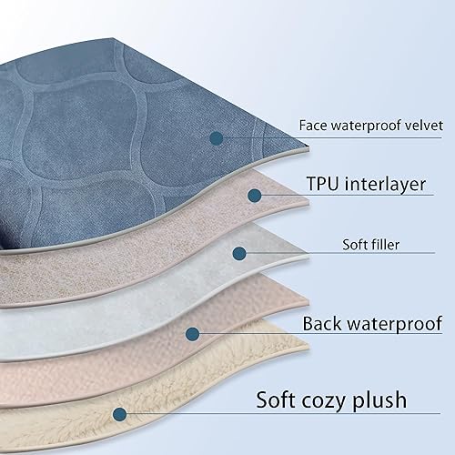 Miniatura 10 de LPMOERA Funda de sofá reversible impermeable para perros y gatos, acogedora felpa lavable, protector de muebles que protege la funda para muebles,