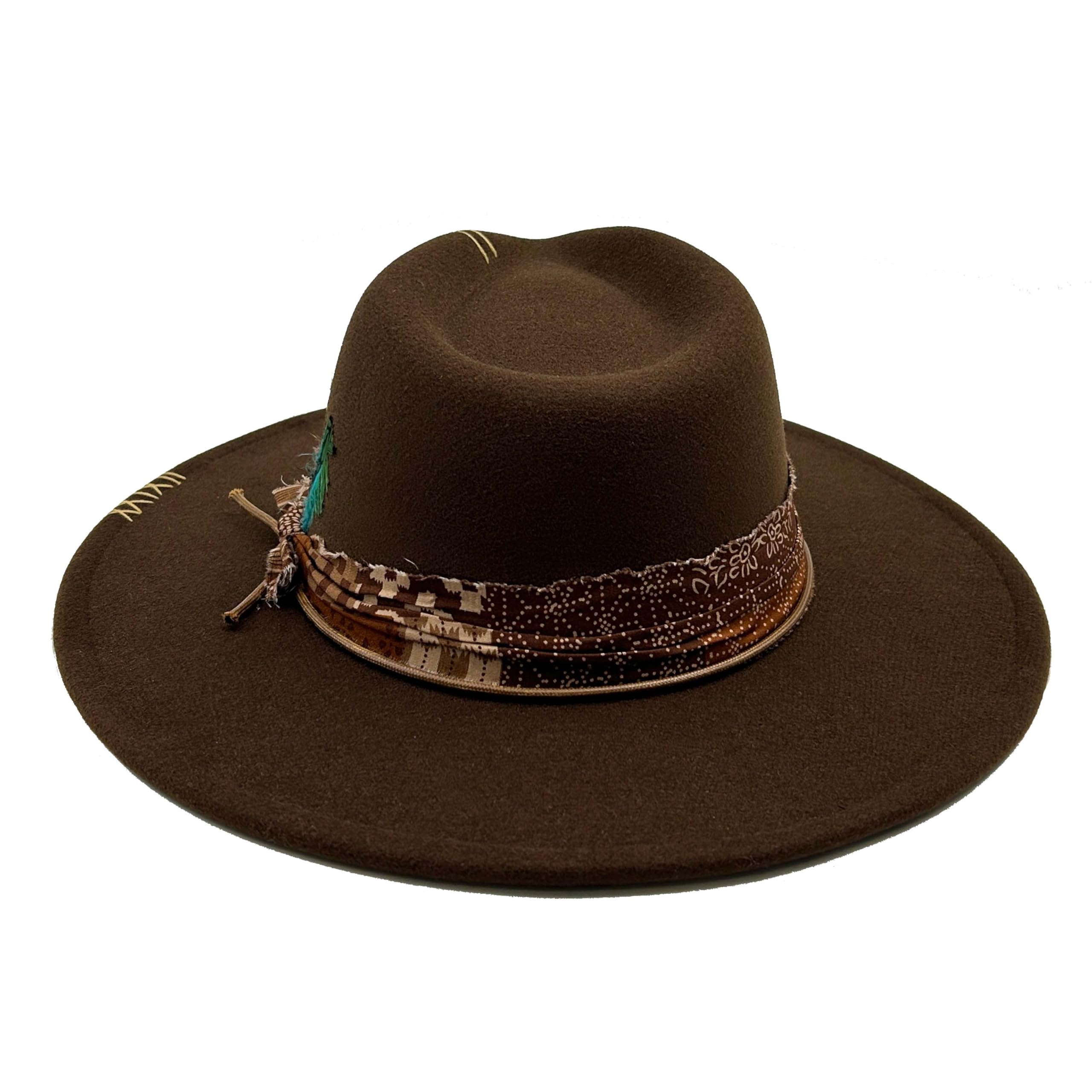 Klassischer Fedora-Hut mit breiter Krempe, für Damen, Herren, Schlapphut, Panamahut, Westernhut, Filz, Outdoor-Hut mit Band, Sonnenschutz