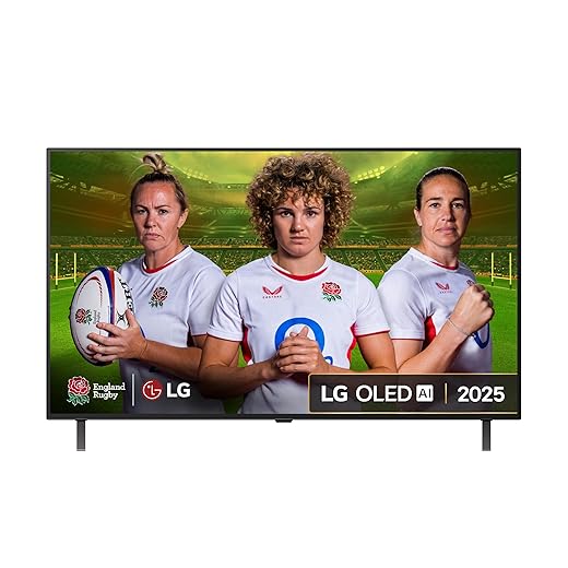 LG OLED48B56LA 48-Inch OLED AI 4K UHD Smart TV, (α8 AI Processor, Dolby Atmos, Freeview Play and Amazon Alexa, 120Hz) [Model 2025]