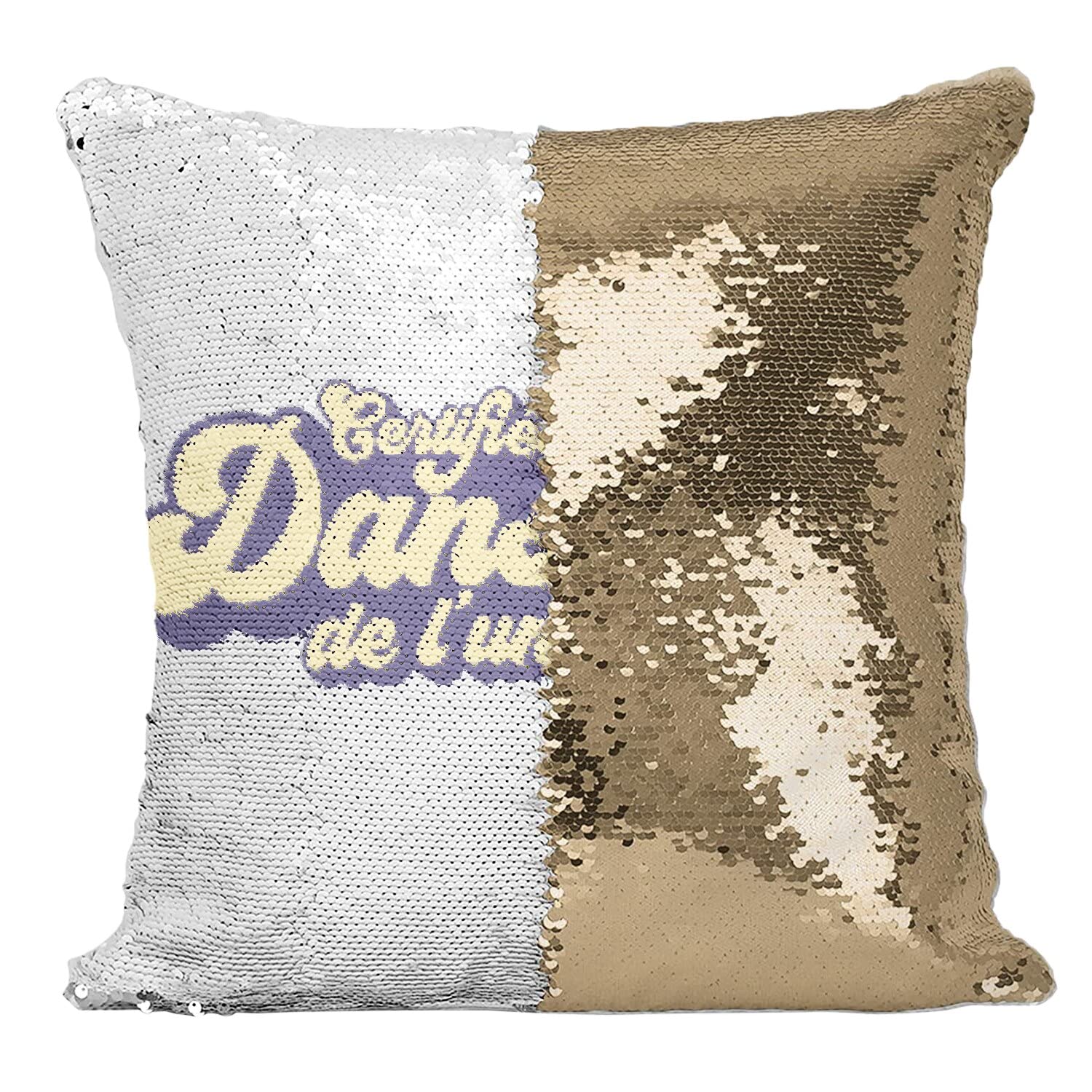 Coussin paillettes doré meilleure danseuse idée cadeau originale salsa