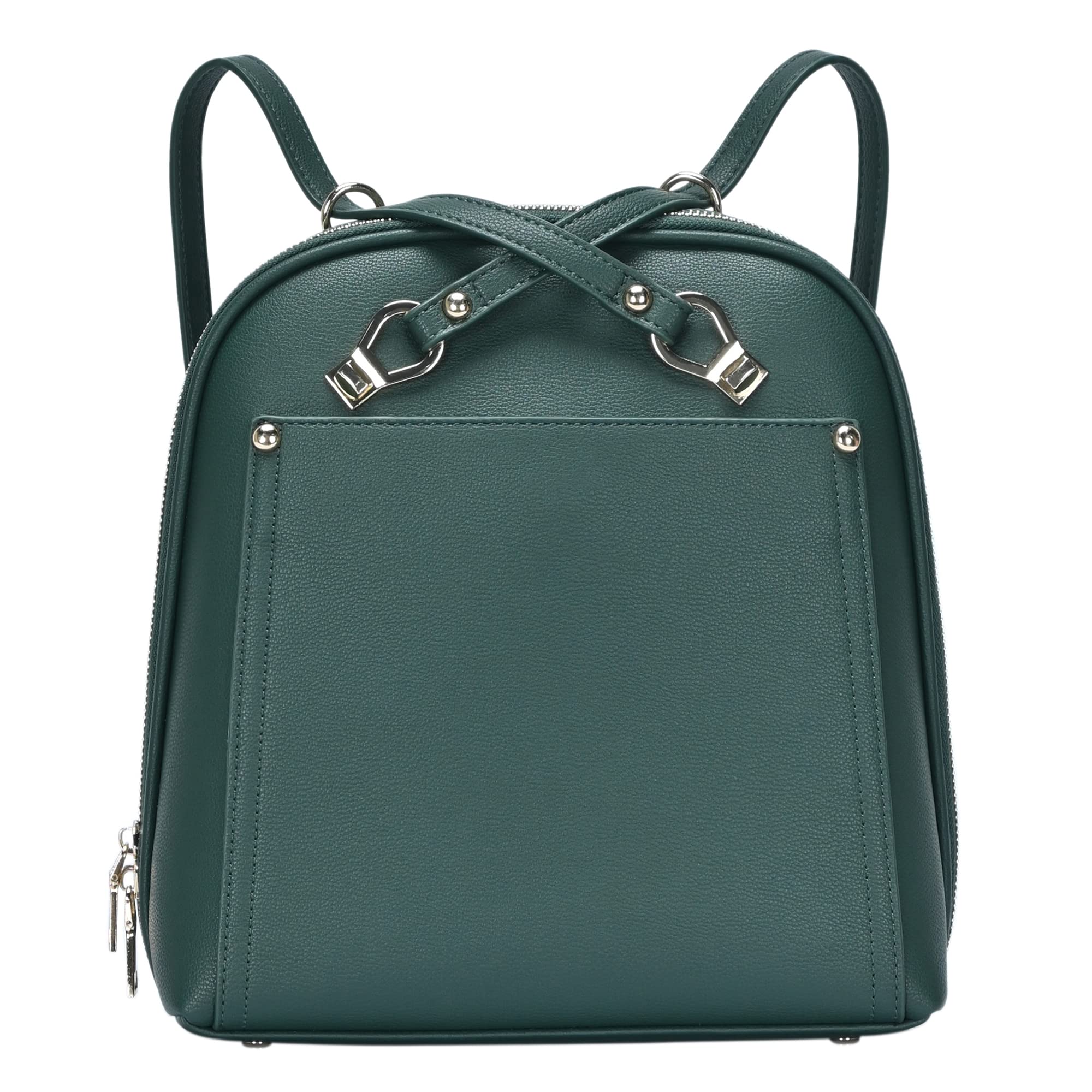 MMS Brands Miztique The Daisy Convertible Backpack Purse for Women (Emerald) | Soft Vegan Leather Shoulder Strap Bag or Convertible Backpack | 10.5in