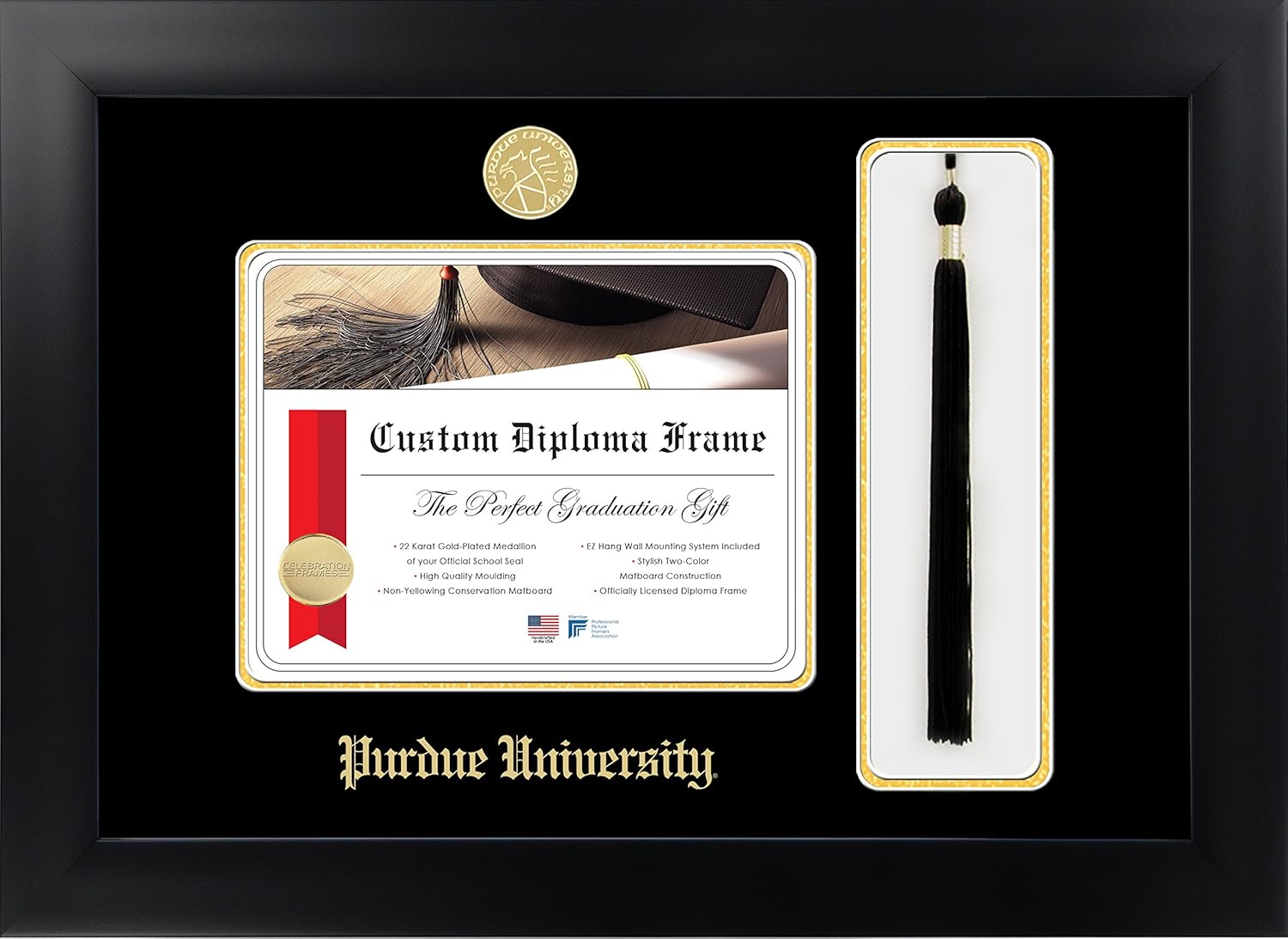 Infinity Diploma Frame, Black
